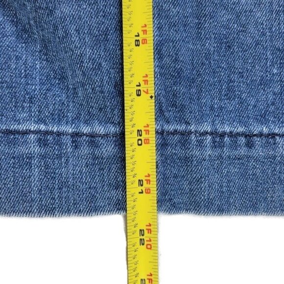 Tommy Hilfiger Denim Skirt Women Size 6 Front Zip Belt Loops Side Slit Cotton - Picture 7 of 8